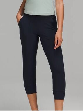 Lululemon Align High Rise Cropped Joggers Navy Blue